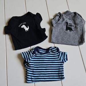 Carter's Black, Gray, and Blue Dino Tees